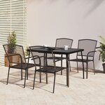 vidaXL Ensemble à manger de jardin 5 Pièces anthracite acier