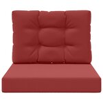 vidaXL Coussin de canapé d'extérieur 2 Pièces Bordeaux Polyester