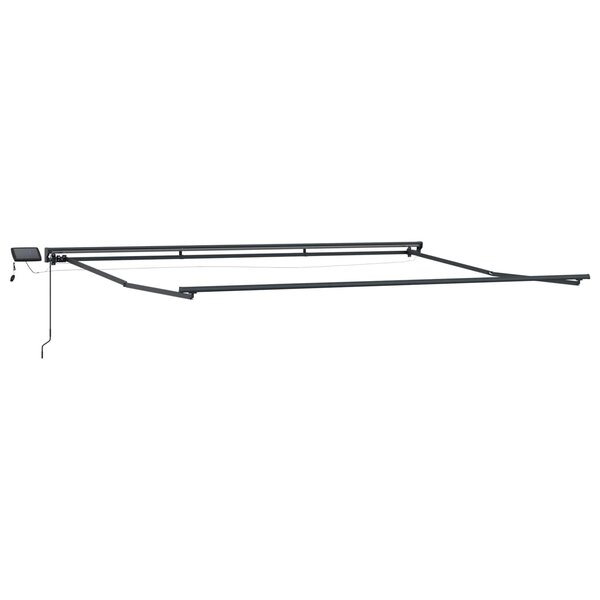 vidaXL Cadre de store manuel avec LEDs Anthracite 4 × 3 m Aluminium