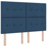 vidaXL Lit à ressorts avec tête de lit Bleu 140 x 190 cm tissu