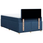 vidaXL Sommier à lattes de lit avec matelas Bleu 120x200 cm Tissu