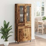 vidaXL Haut Armoire avec tiroir 2 Pièces Bois Ancien Bois d'ingénierie