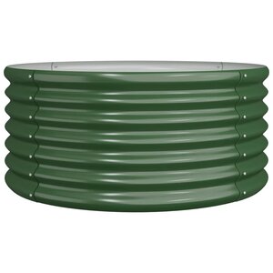 vidaXL Jardinière de jardin Acier galvanisé 80x80x36 cm Vert