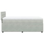 vidaXL Sommier à lattes de lit et matelas Gris clair 80x200 cm Velours