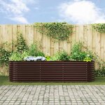vidaXL Jardinière surélevée Marron 320 x 80 x 81 cm Acier
