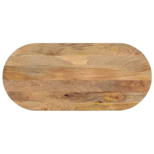 vidaXL Dessus de table 90x40x2 5 cm ovale bois massif de manguier