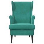vidaXL Fauteuil Turquoise Velours