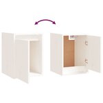vidaXL Armoire murale Blanc 30x30x40 cm Bois de pin massif