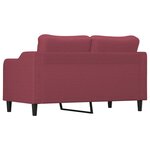 vidaXL Canapé à 2 places Rouge bordeaux 140 cm Tissu