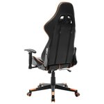 vidaXL Chaise de jeu Noir et orange Cuir artificiel