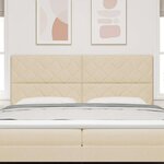 vidaXL Tête de lit Crème 200 cm tissu