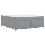 vidaXL Cadre de lit avec matelas Gris clair 180 x 200 cm tissu