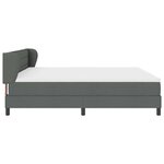 vidaXL Lit à ressorts avec matelas Gris foncé 200 x 200 cm tissu