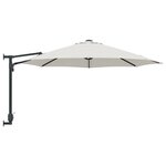 vidaXL Parasol Déporté Sable Polyester  Aluminium Grand Pliable
