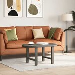 vidaXL Pieds de table basse Anthracite 2 pièces 60 x (42-43) cm Acier