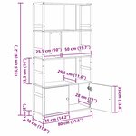 vidaXL Étagère chêne artisanal 80 x 30 x 155.5 cm Bois d'ingénierie