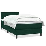 vidaXL Sommier à lattes de lit et matelas vert foncé 80x220 cm velours