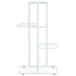 vidaXL Support pour plantes 4 niveaux 43x22x76 cm Blanc Métal