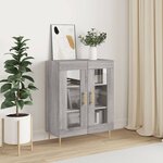 vidaXL Buffet sonoma gris 69 5x34x90 cm bois d'ingénierie