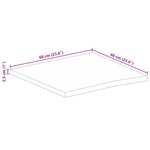 vidaXL Dessus de table à bord vivant 60x60x2 5 cm bois massif manguier