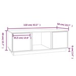 vidaXL Table basse 110x50x40 cm Bois massif de pin