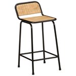 vidaXL Tabourets de bar lot de 2 bois massif manguier brut