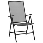 vidaXL Ensemble de salle à manger pour jardin 9 Pièces Anthracite Acier