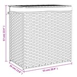 vidaXL Panier à linge avec 2 sections blanc 53x35x57 cm résine tressée