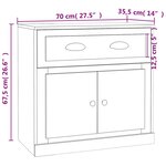vidaXL Buffets 2 Pièces blanc bois d'ingénierie