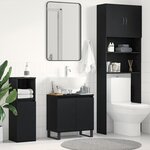 vidaXL Cabinet de Lavabo Chêne noir 58 x 33 x 60 cm Bois d'ingénierie