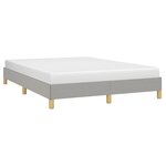 vidaXL Cadre de lit sans matelas gris clair 140x200 cm tissu