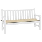 vidaXL Coussin de banc de jardin beige 200x50x4 cm tissu oxford