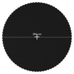 vidaXL Tapis de saut Tissu Noir pour trampoline rond de 4 27 m