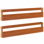 vidaXL Étagères à chaussures murales 2 Pièces cire marron 110x8 5x23 5 cm
