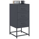 vidaXL Table de chevet anthracite 36x39x78 cm acier