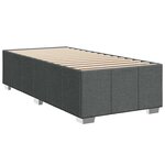 vidaXL Sommier à lattes de lit avec matelas Gris foncé 80x200 cm Tissu