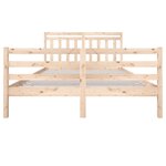 vidaXL Cadre de lit sans matelas bois massif