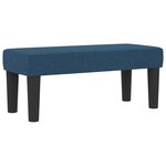 vidaXL Lit à Ressort avec Matelas et Banc Bleu 90x200 cm en Tissu