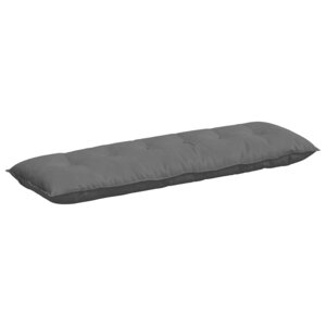 vidaXL Coussin de Dos Gris foncé 160 x 50 cm Tissu en microfibre