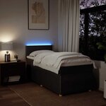 vidaXL Sommier à lattes de lit avec matelas Marron foncé 90x190 cm