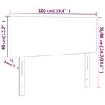 vidaXL Tête de lit à LED Noir 100x5x78/88 cm Velours