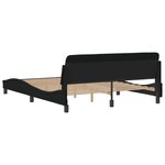 vidaXL Cadre de lit sans matelas noir 160x200 cm tissu