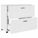 vidaXL Cabinet de salle de bain Blanc brillant 76 5 x 35 x 64 cm