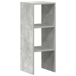 vidaXL Bibliothèque empilable gris béton 30x30x80 cm bois d'ingénierie