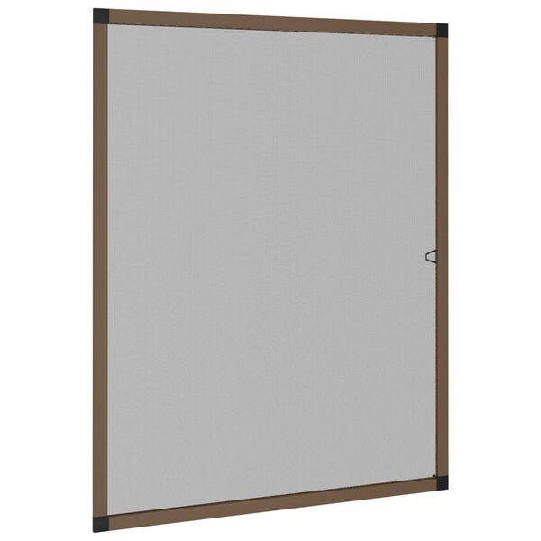 vidaXL Moustiquaire pour fenêtres Marron 80x100 cm