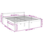 vidaXL Lit pour personne âgée 200x200 cm bois massif de pin
