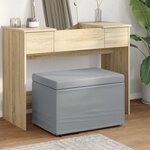vidaXL Tabouret Gris clair 61 x 41 x 40 cm Tissu et bois stratifié