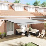 vidaXL Auvent avec Anthracite 4 5 × 3 5 m Métal