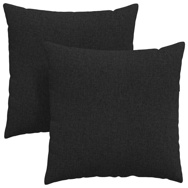vidaXL Coussins de canapé 2 Pièces Noir 60 x 60 cm tissu