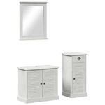 vidaXL Ensemble de mobilier de salle de bain avec tiroir 3 Pièces Marron